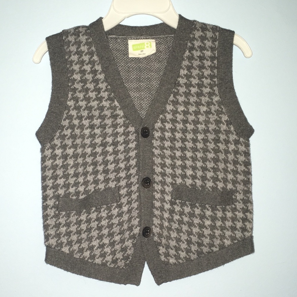 CLOSET CLOSING! Boys 3T soft houndstooth vest